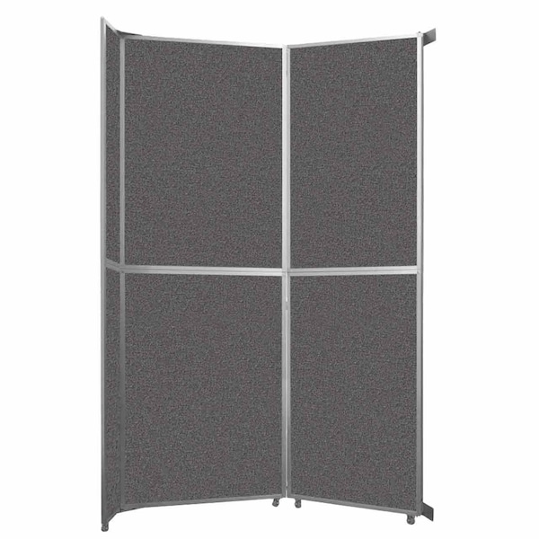 Operable Wall Folding Room Divider 7'11" x 12'3" Charcoal Gray Fabric